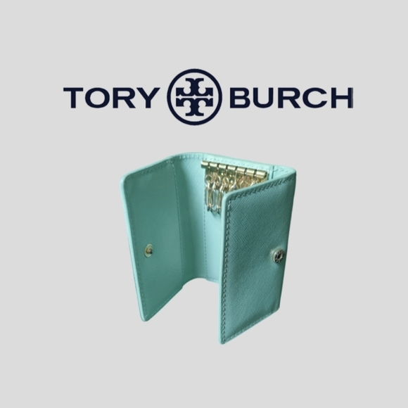 Tory Burch | Mint Robinson Foldable Key Case - Picture 3 of 6